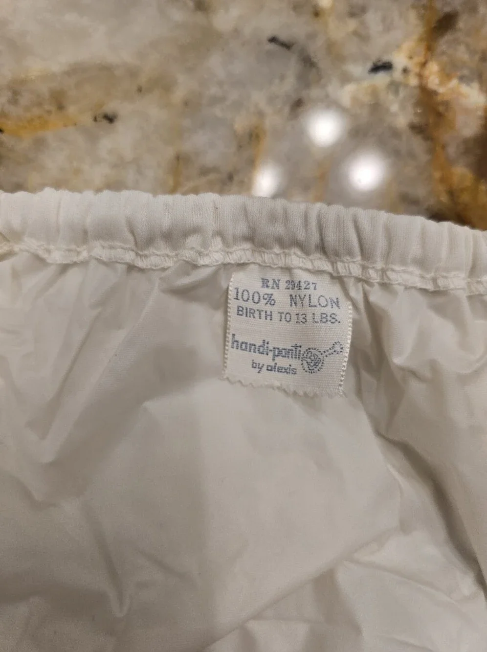 Vintage Handi-Panti by Alexis Baby Plastic Diaper Cover Cream Lace Ruffles